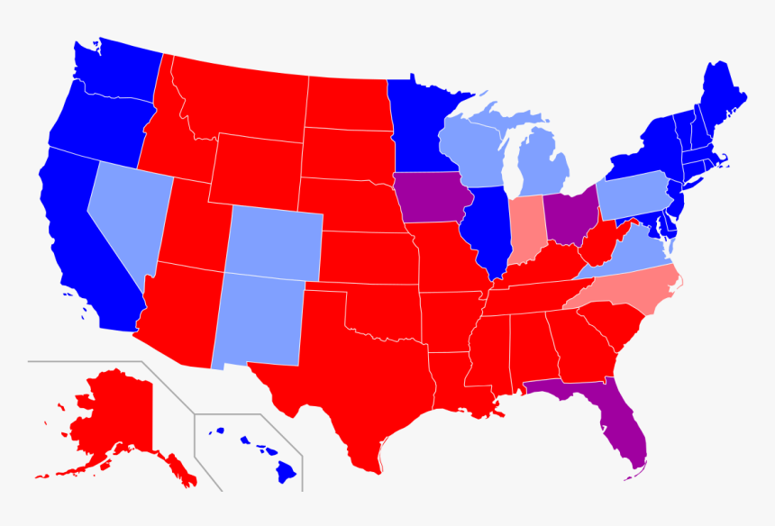 Blue And Red States, HD Png Download, Free Download