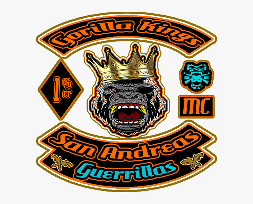 Transparent Gorilla Clipart Png - Gorilla Kings Mc, Png Download, Free Download