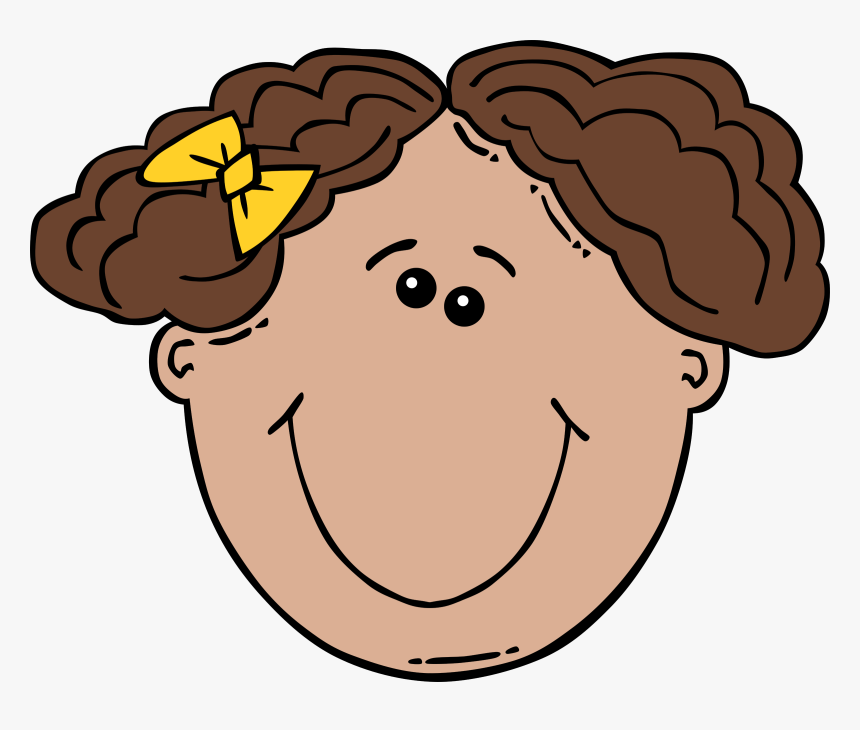 Happy Face Cartoon Drawing - Kid Face Cartoon, HD Png Download - kindpng
