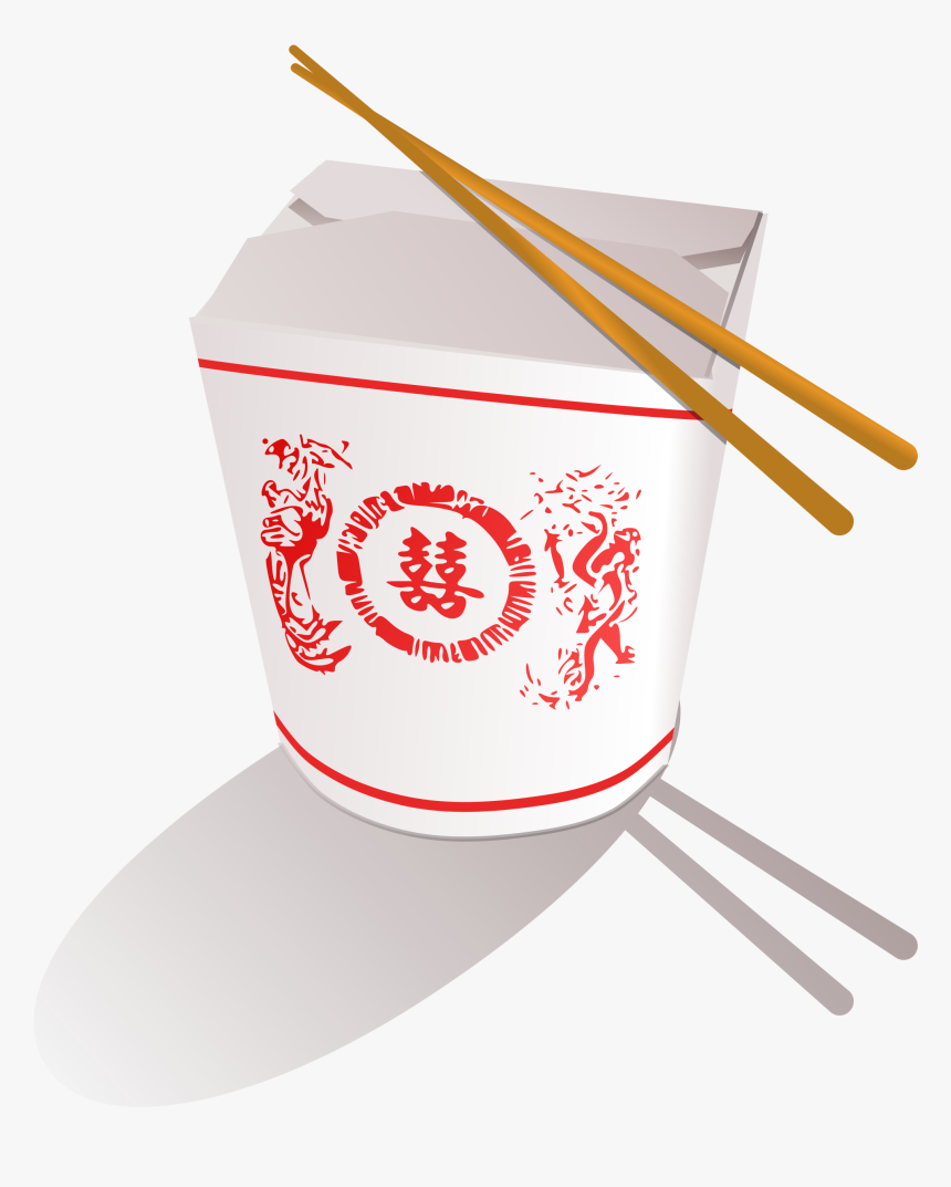 Chopsticks On A Noodles Box Png Image - Oriental Food Clipart, Transparent Png, Free Download