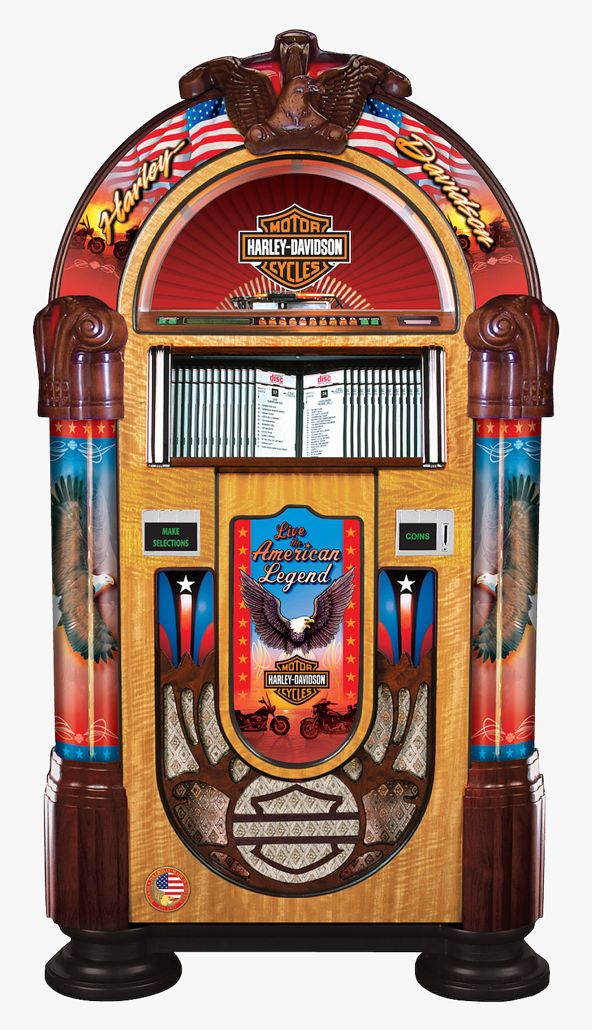 Harley Davidson Cd Rock-ola Jukebox - Rockola Jukebox, HD Png Download, Free Download