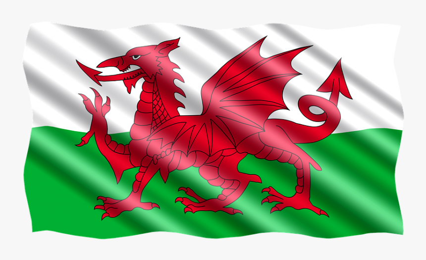 Welsh Flag - Red Dragon Welsh Flag, HD Png Download, Free Download
