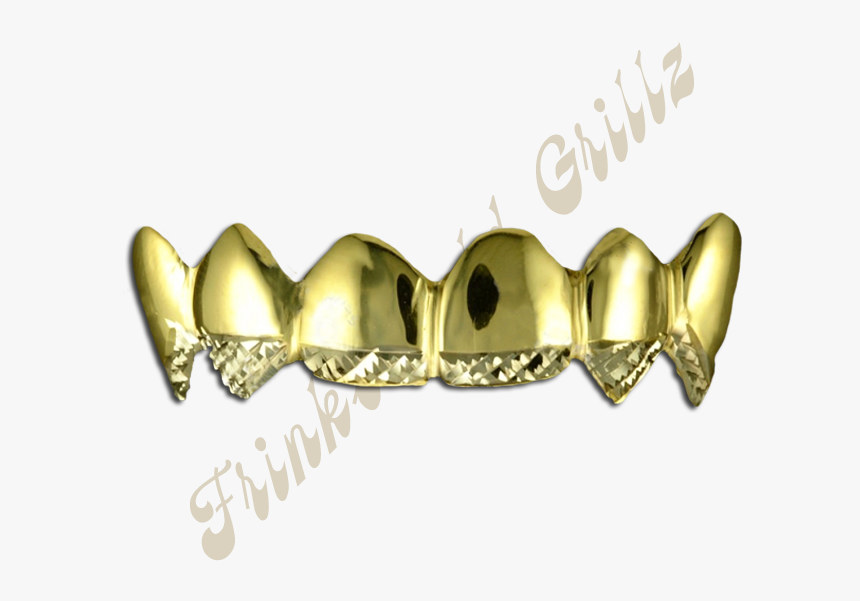 Gold Grillz Png - Golds With Diamond Cut Tips, Transparent Png, Free Download