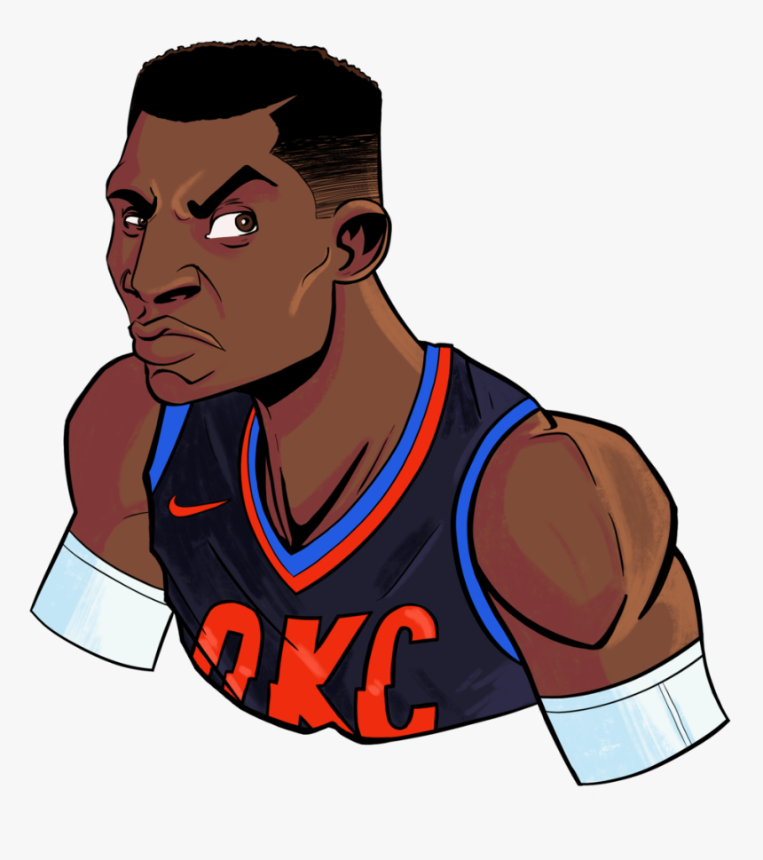 Transparent Westbrook Png - Russell Westbrook Cartoon, Png Download