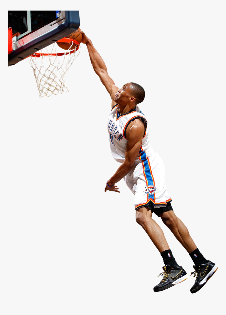 Transparent Russell Westbrook Png - Basketball Player Dunking Png, Png Download, Free Download