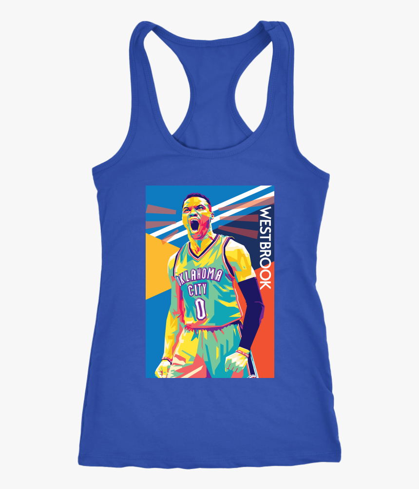 Russell Westbrook Pop Art Racerback Tank - Russell Westbrook Fan Art, HD Png Download, Free Download