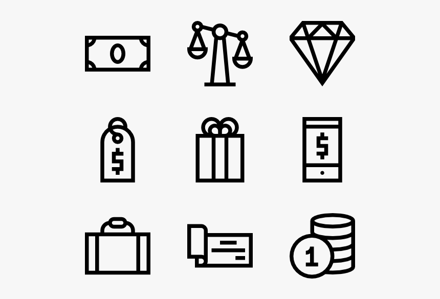 Payments - Black And White Icons, HD Png Download, Free Download