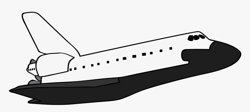 Transparent Space Shuttle Png - Space Shuttle Black And White Clipart