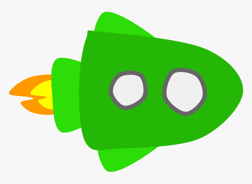 Green Spaceship Clip Arts - Green Space Ship Cartoon, HD Png Download, Free Download