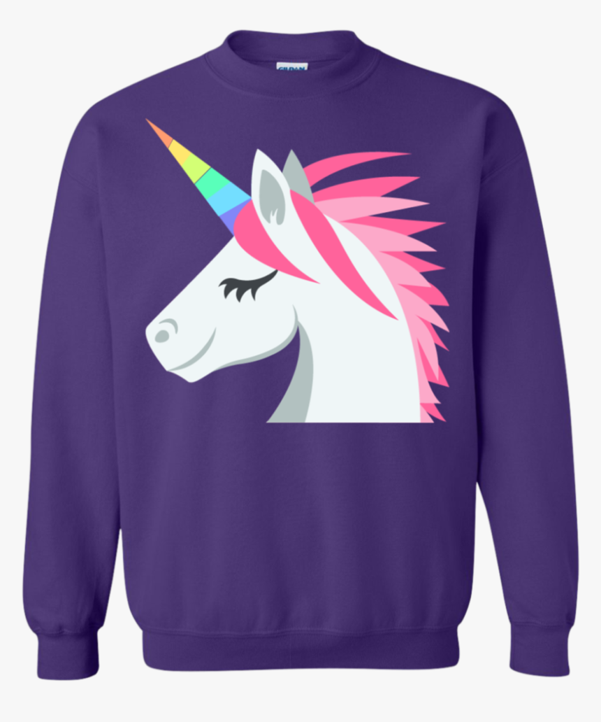 Unicorn Face Emoji Sweatshirt - ایموجی اسب تک شاخ, HD Png Download, Free Download