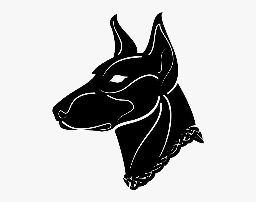 Dobermann German Shepherd Chihuahua Pet - Black Dog Illustration Free, HD Png Download, Free Download