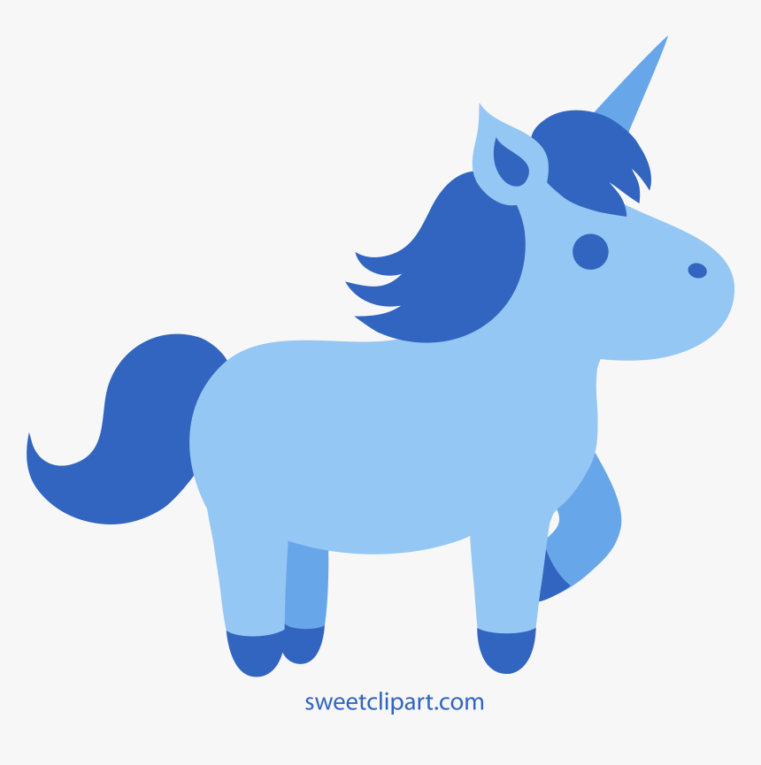 Blue Unicorn 3 Clip Art - Pink Unicorn Clipart, HD Png Download, Free Download