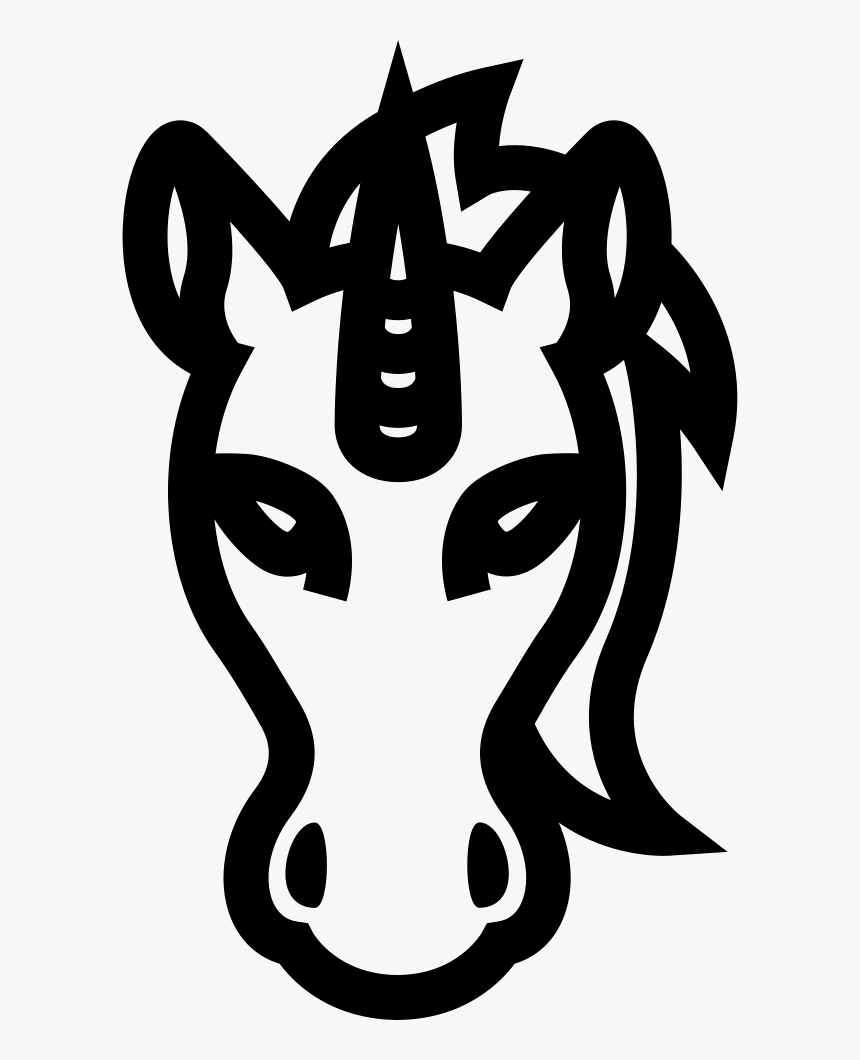 Unicorn Frontal Head - Icon, HD Png Download, Free Download