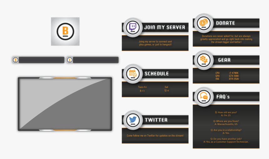 02 Design - Twitch Layout Design, HD Png Download, Free Download