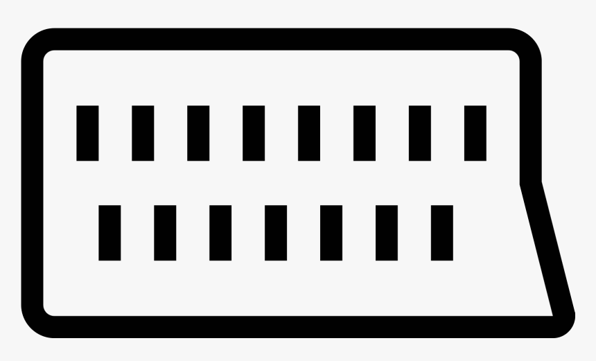 The Scart Icon Is A Rectangle With Rounded Edges, But - Monochrome, HD Png Download, Free Download