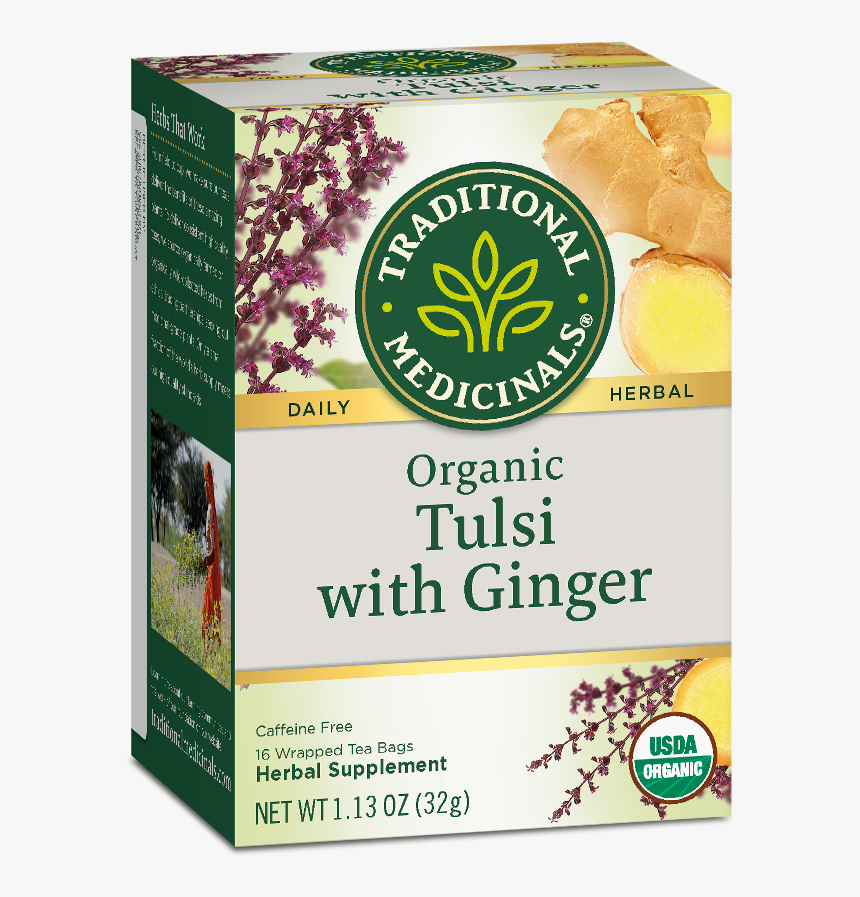 Tulsi With Ginger Package - Turmeric With Meadowsweet And Ginger Tea, HD Png Download, Free Download