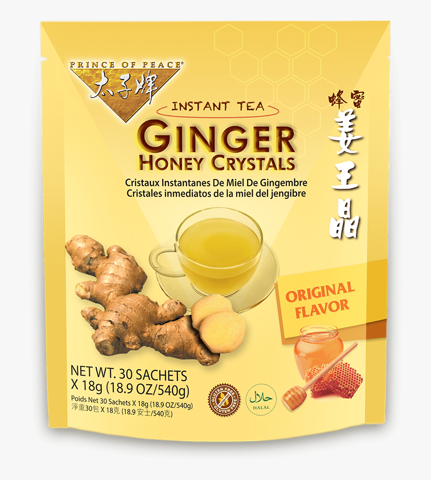 Prince Of Peace Instant Ginger Honey Crystals, 30 Bags - Instant Tea Ginger Honey Crystals, HD Png Download, Free Download