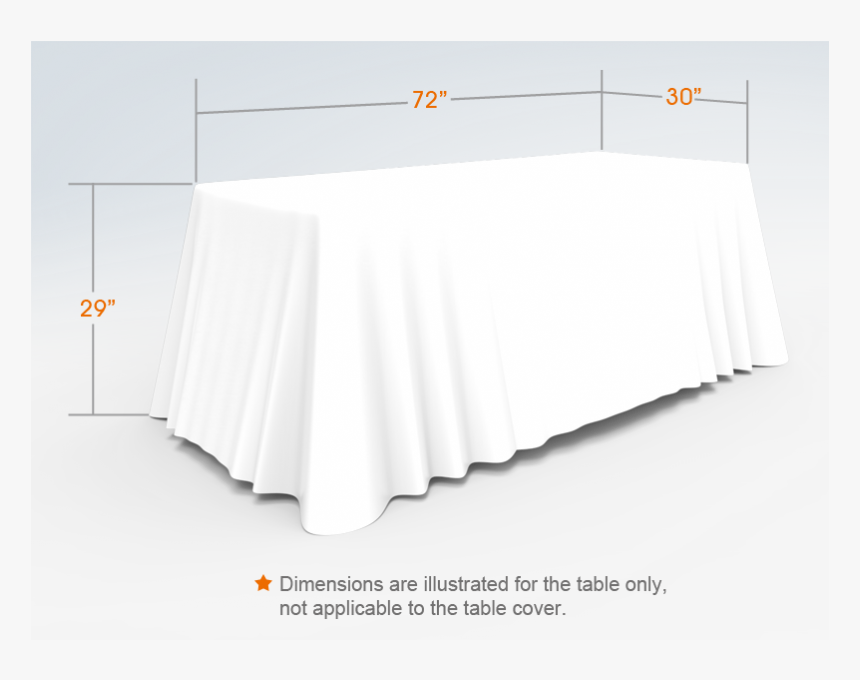 6ft White Versatile Loose Table Throw With Round Corners - Lampshade, HD Png Download, Free Download