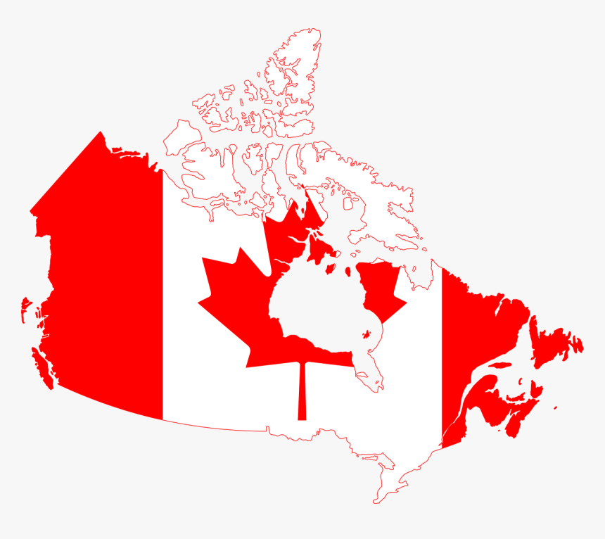 Canada Flag Map, HD Png Download, Free Download