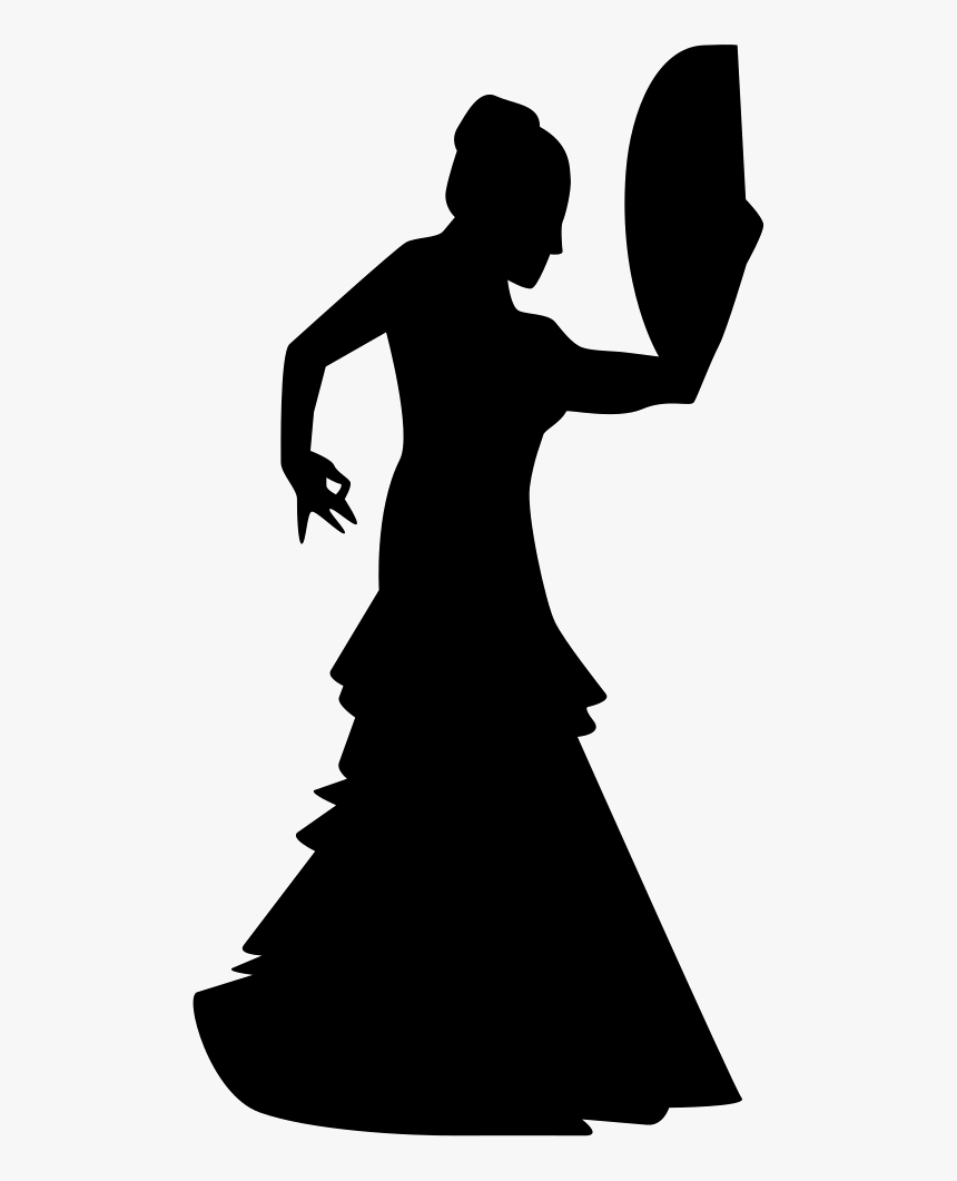 Flamenco Female Dancer Silhouette - Flamenco Dance Icon Png, Transparent Png, Free Download