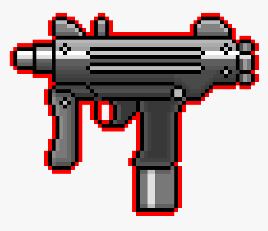 Uzi Pixel Art Png, Transparent Png, Free Download