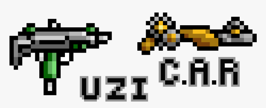 Terraria Pixel Art Clockwork Assault Rifle, HD Png Download, Free Download