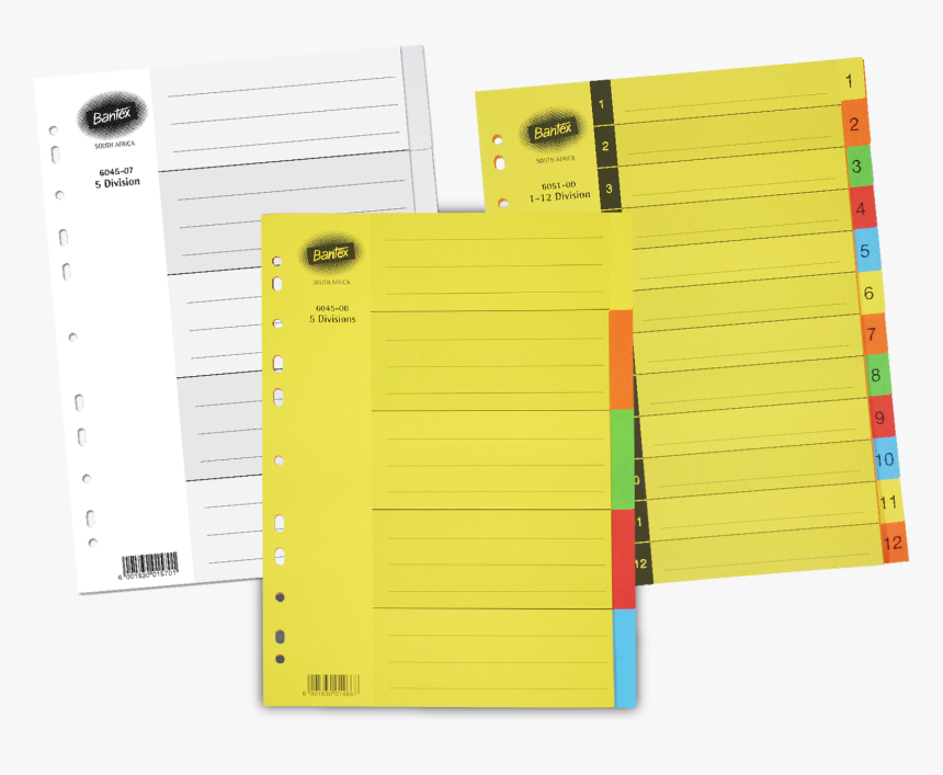 Dividers & Indexes Manilla Board - South African Perforated File Tabs, HD Png Download, Free Download