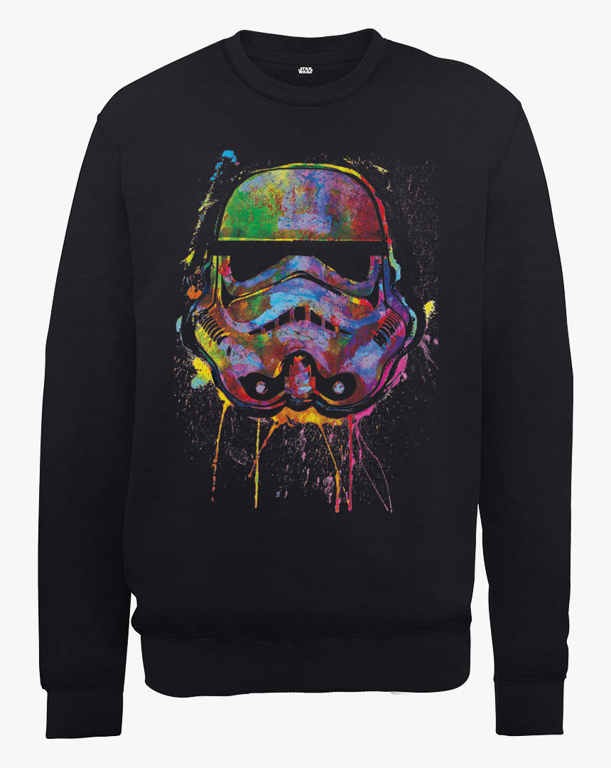 Star Wars Paint Splat Stormtrooper Sweatshirt - Star Wars Paint Splat, HD Png Download, Free Download