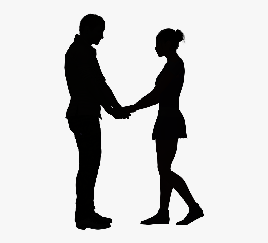 Holding Hands Boy And Girl Holding Hands Silhouette Hd Png Download Kindpng