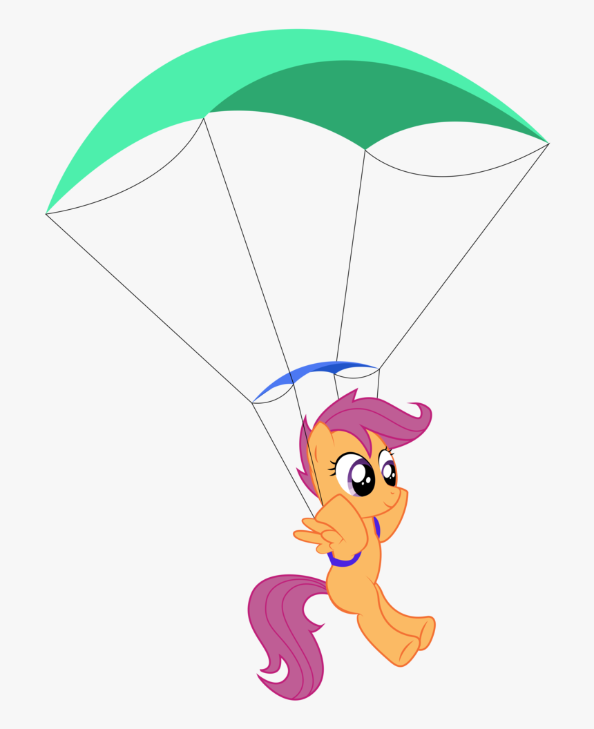 Replaymasteroftime, Parachute, Pony, Safe, Scootaloo, - Parachute My Little Pony, HD Png Download, Free Download