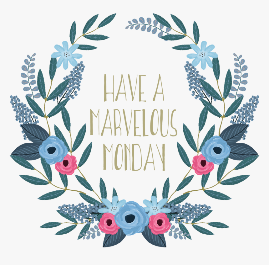 Marvelous Monday Floral Wreath - Start Each Day With A Positive Thought, HD Png Download, Free Download