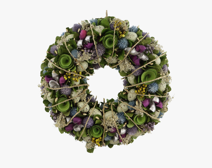 Egg & Floral Wreath With Rope, HD Png Download, Free Download