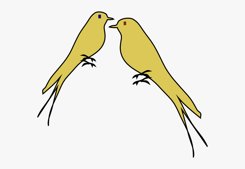 Love Birds Svg Clip Arts - Love Birds In Gold Clip Art, HD Png Download, Free Download