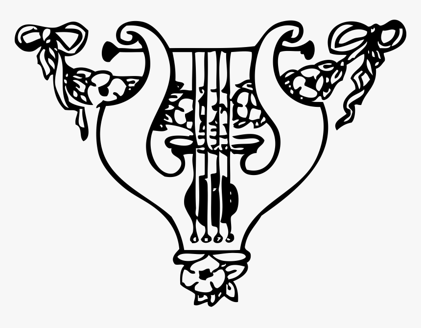 Lyre And Garland Clip Arts - Lyre Clip Art, HD Png Download, Free Download