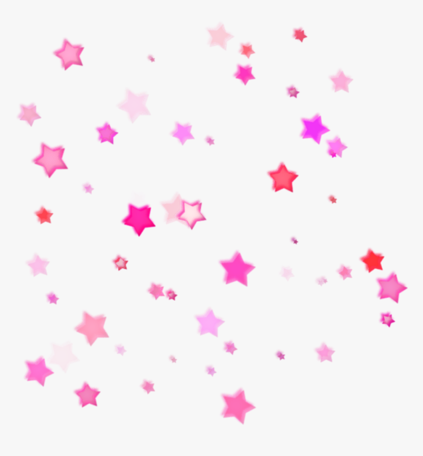 Star Pink Effect Overlay Freetoedit - Gold And Black Stars, HD Png ...