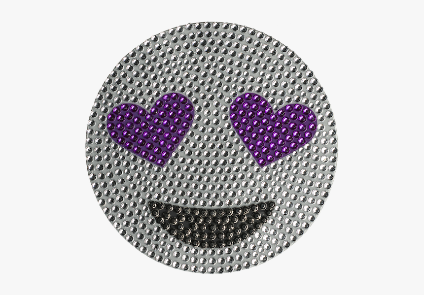 Rhinestone 5 Inch Purple Heart Eye Emoji Stickerbeans - B&t Awards Logo, HD Png Download, Free Download