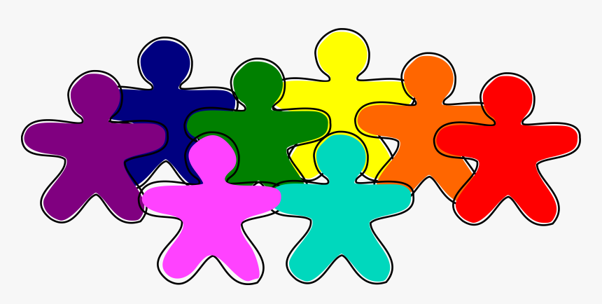 Gingerbread Men Rainbow Clip Arts - Rainbow People Clipart Transparent, HD Png Download, Free Download