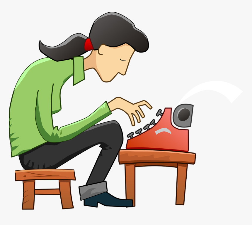 Typewriter Cartoon, HD Png Download, Free Download