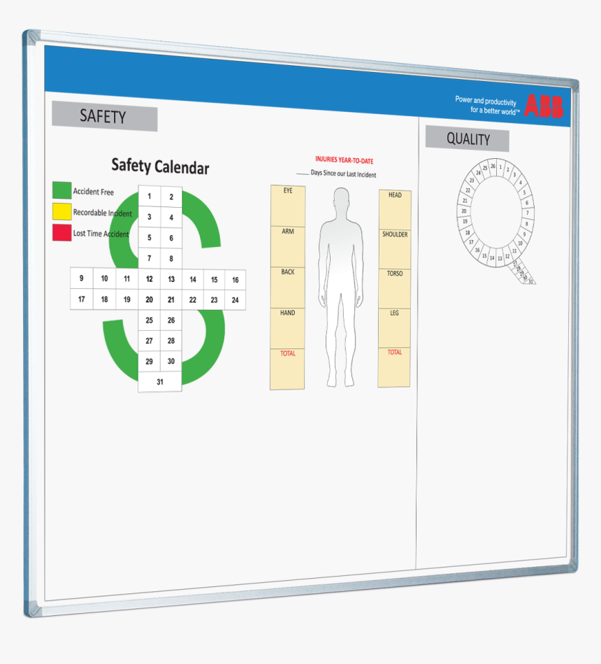 Safety Kpi Calendar Board, HD Png Download, Free Download