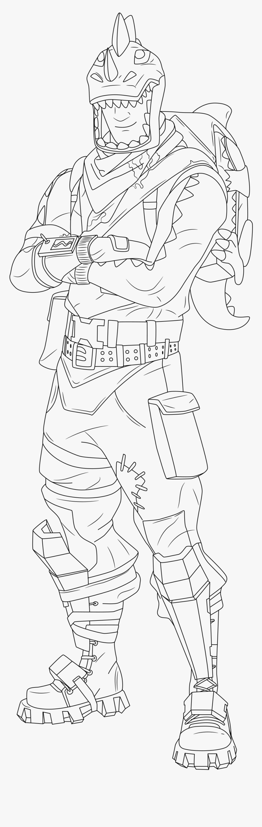Rex Fortnite Coloring Page Rex Fortnite Coloring Pages Hd Png Download Kindpng