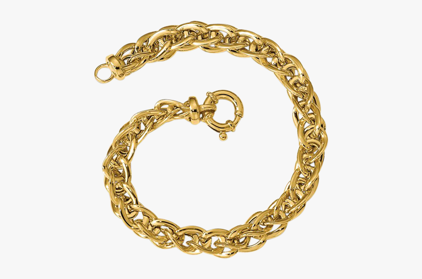 14k Polished Fancy Wheat Bracelet - Body Jewelry, HD Png Download, Free Download