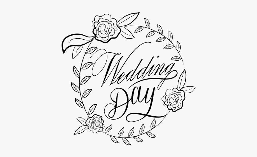 Wedding Day Word Art For Diy Brides - Wedding Day Design Word, HD Png Download, Free Download