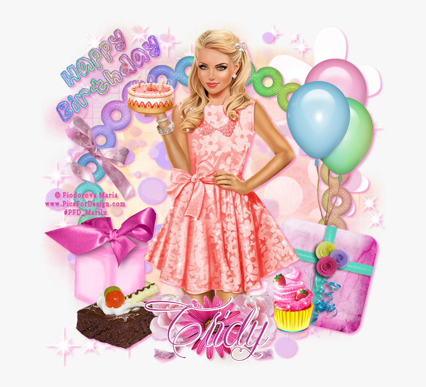 happy birthday barbie background