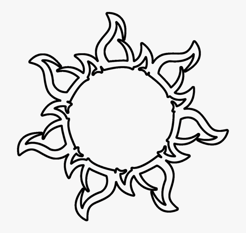 Rapunzel Solar Eclipse Drawing Corona - Sun Line Art Png, Transparent Png, Free Download