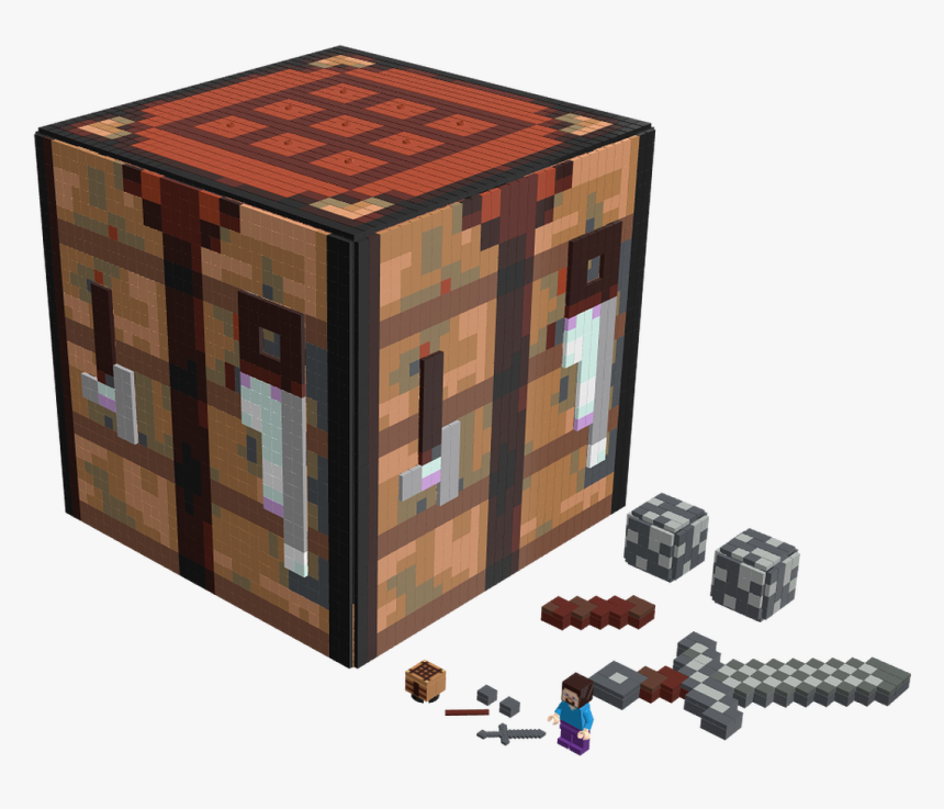 Amazoncom Minecraft Chest Storage Block Toys Amp Games - Crafting Table Minecraft Chest, HD Png Download, Free Download