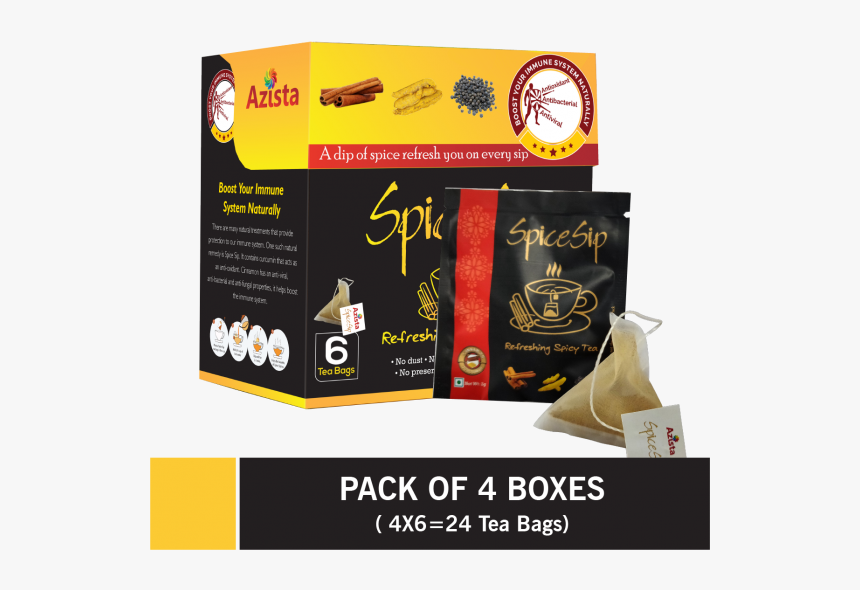 Spice Sip Natural Immunity Booster Tea Bags India"s - Spice, HD Png Download, Free Download