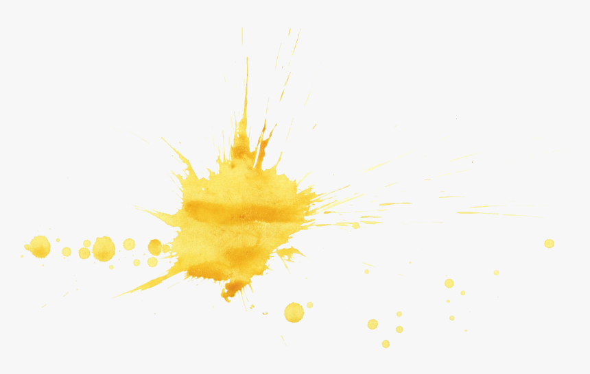 20 Yellow Watercolor Splatter - Watercolor Paint, HD Png Download, Free Download