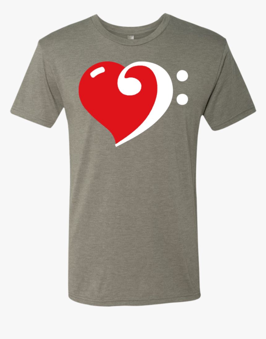 Love Bass Clef Tri-blend Tee - Heart, HD Png Download, Free Download