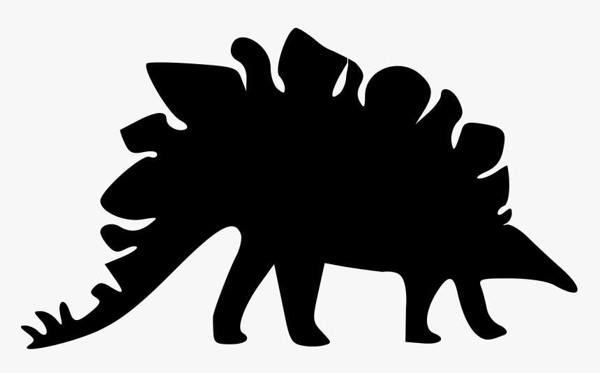 Stegosaurus Silhouette Clipart - Stegosaurus Silhouette, HD Png Download, Free Download