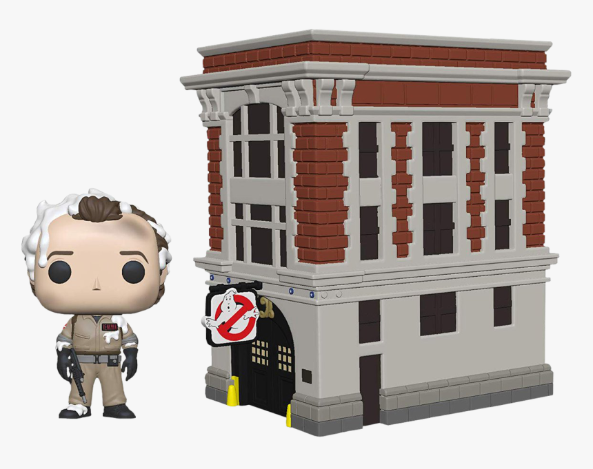 Peter Venkman With Firehouse Pop Town Vinyl Figure - Ghostbusters 35th Anniversary Funko Pop, HD Png Download, Free Download